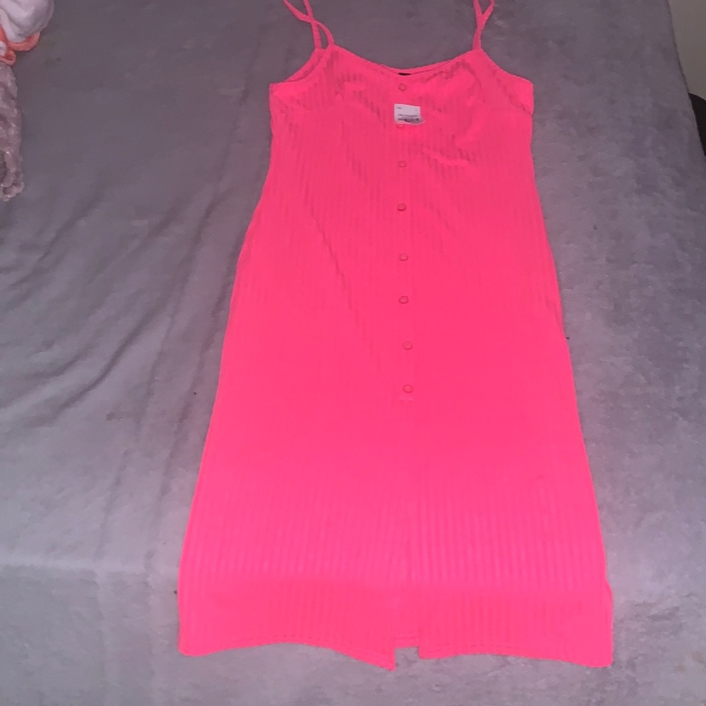 Neon Pink Dress with price tag